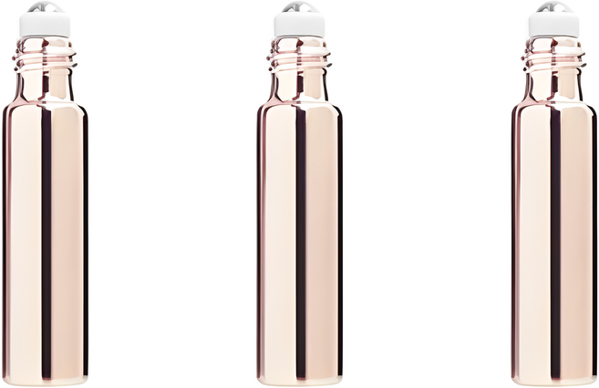 바르는 휴대용 롤온 향수 공병, 3개, 1개, 골드