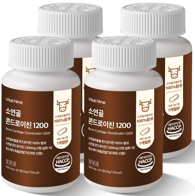 오로시365 고함량 소연골 콘드로이친 1200 저분자, 1세트, 120회분