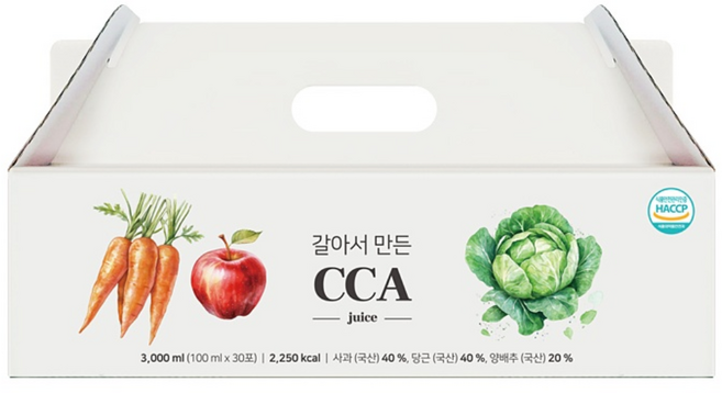독소배출주스 몽땅 갈아넣은 유기농 국내산 cca주스, 30개, 100ml