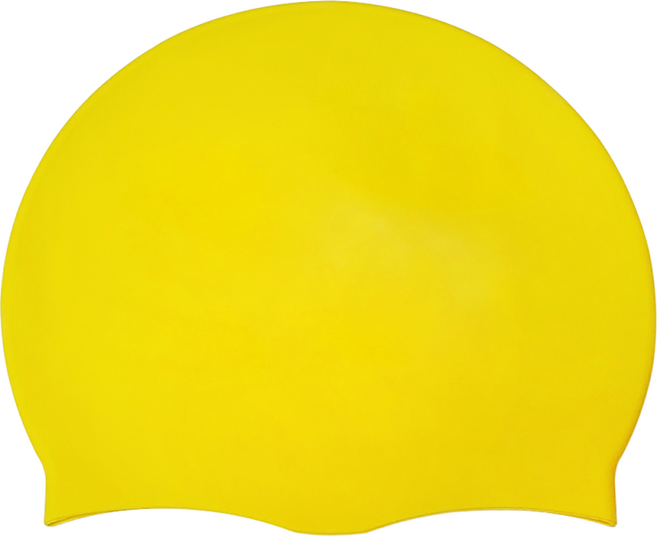 국내생산 베이직 심플 실리콘수모 성인남녀공용 수영모자, 옐로우, 1개