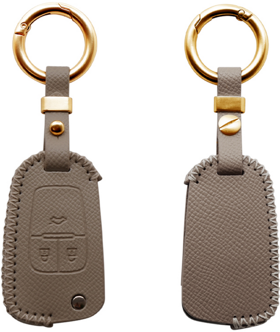 트니르 쉐보레 호환 아베오 트랙스 라세티프리미어 크루즈 올란도 말리부 알페온 순정 폴딩키 교체형 자동차 스마트 키 케이스 차량용품 천연 소가죽 +오링브릿지, 쉐보레E타입, 카푸치노