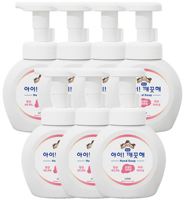 묶음상품/CJLION)아이깨끗해 핸드워시(상큼한레몬향/250㎖본품)×7개, 250ml, 7개