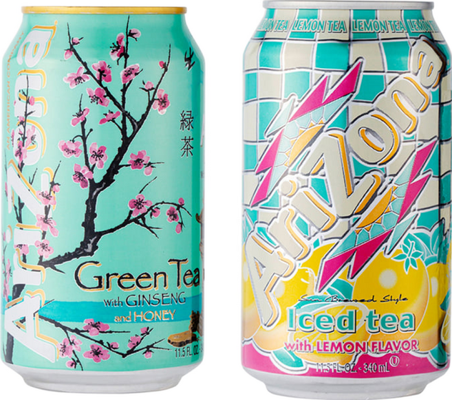 아리조나 아이스티 2종(그린티+레몬) 340ml x 12ea, 1세트