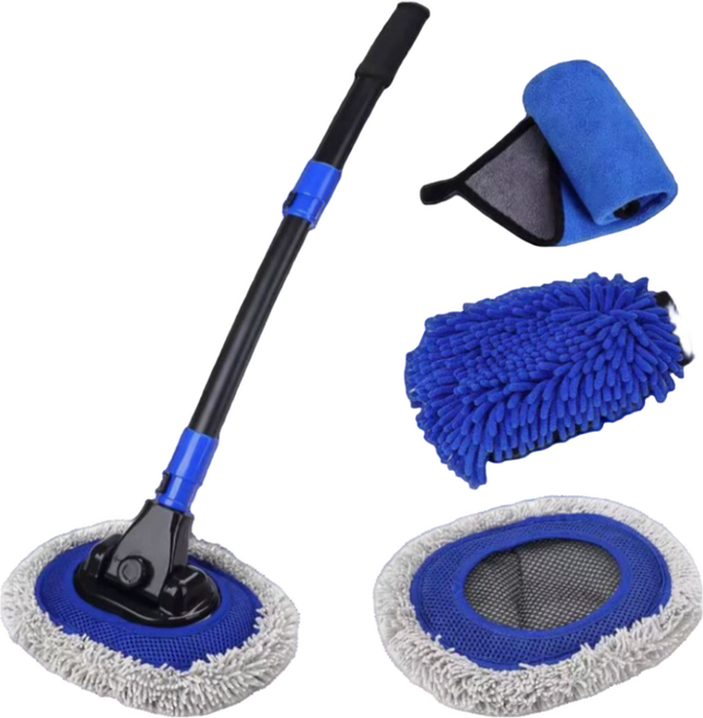 파밍굿즈 퍼펙트 워시키트 자동차 세차 용품 차량용 밀대 극세사 타올 세트, 1개