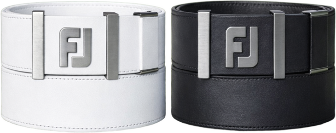 풋조이 기본 수동 남성 골프 밸트 가죽 심플 로고 라운딩 남매SJ, 1개, 화이트