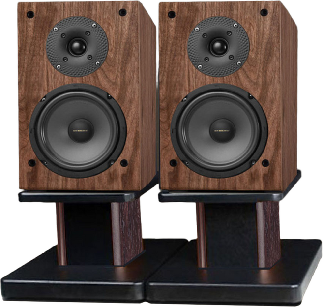 프리미엄 우드 스피커 스탠드 우퍼 받침대 거치대, 15cm 2개 1세트, 월넛