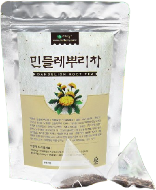 민들레뿌리차 티백 민들레 효능 민들레차 효능 포공영 티백차, 1g, 20개입, 2개