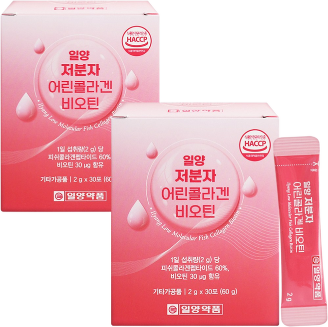 일양약품 저분자 어린 콜라겐 비오틴 스틱, 2개, 60g