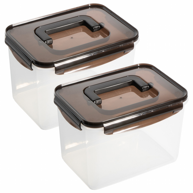 나누담 손잡이 음식보관 밀폐용기 반찬통 3.7L, 2개, 단품