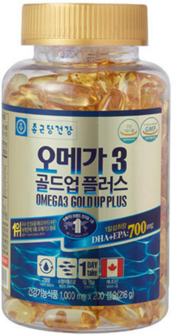 종근당 오메가3 골드업 플러스 1000mg x 200입, 1개, 200정