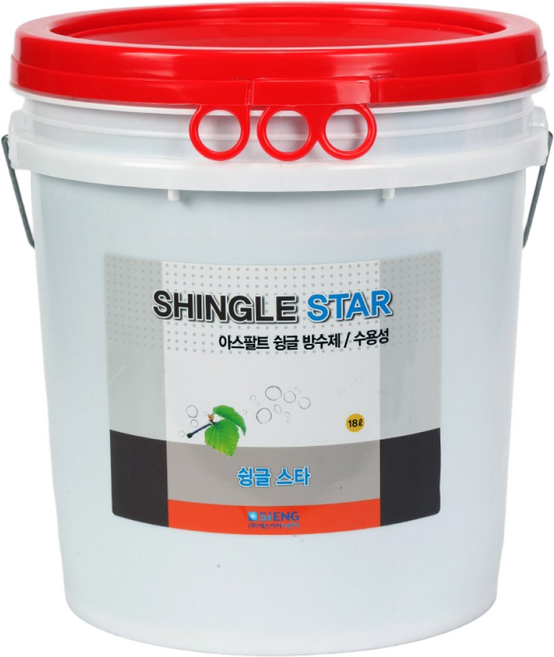 SIENG 슁글 스타 슁글지붕 방수페인트 18L / 수성 밤색 / 적갈색 / 녹색, 1개