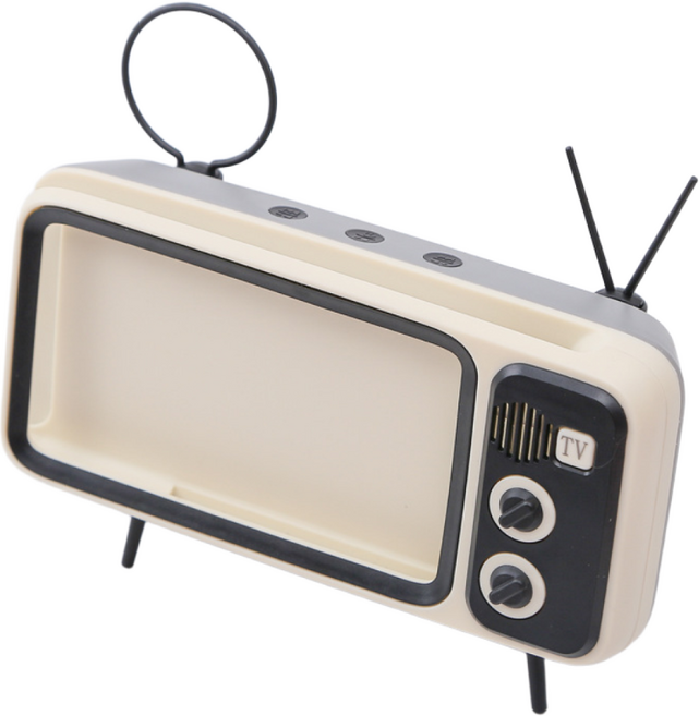 클래식 레트로 스마트폰 티비 거치대 핸드폰 휴대폰 스탠드 탁상, 1개, 그레이