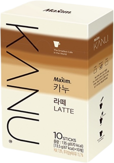 카누 라떼 스틱커피, 13.5mg, 10개입, 10개