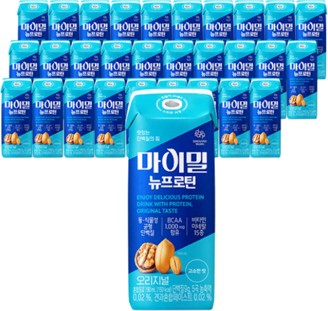 마이밀 정품 뉴프로틴 드링크 오리지널, 190ml, 30개