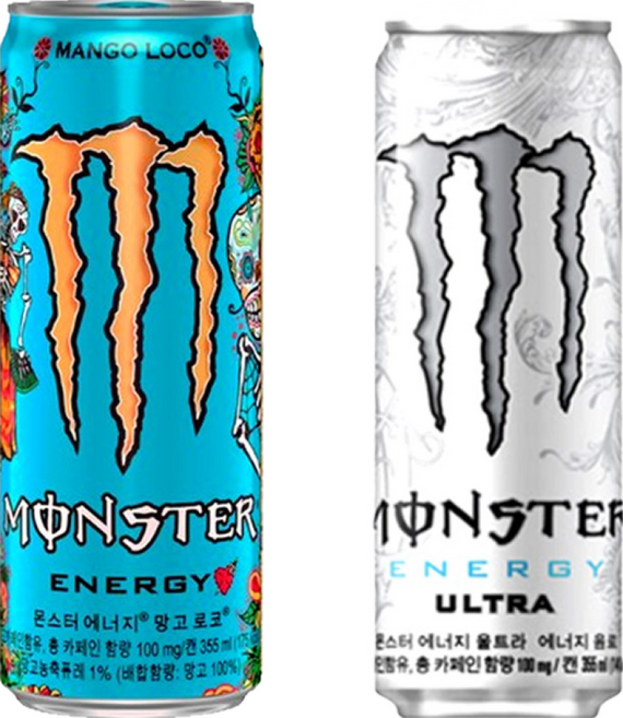 코카 몬스터 에너지드링크 망고 355ml 10개 + 울트라 355ml 10개 혼합세트, 1세트