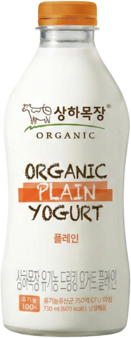 매일 상하목장 유기농 드링킹 요거트 750mlx6개 아이스박스 배송, 6개, 750ml