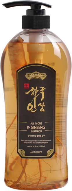심플라이프 한국 생 인삼 탈모 증상 완화 기능성 올인원 샴푸, 1개, 720ml
