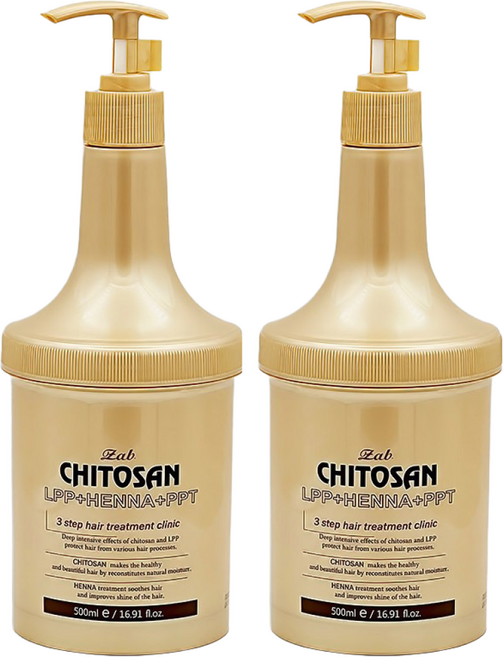 모나리자 자브 키토산 LPP 헤나 트리플 액션 트리트먼트, 500ml, 2개