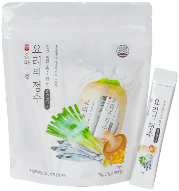 올바른가 요리의정수 스틱 분말육수 훈연멸치맛 20개입 1팩, 1개, 70g