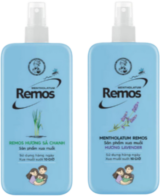 1+1 REMOS 레모스 동남아 국민 천연 모기기피제 스프레이 (라벤더 레몬그라스) 대용량 70ml 2개