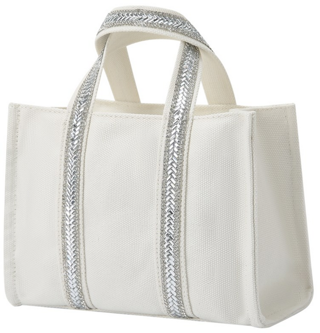 헤이즐 큐빅 스팽글 캔버스 토트백 반짝이 에코백