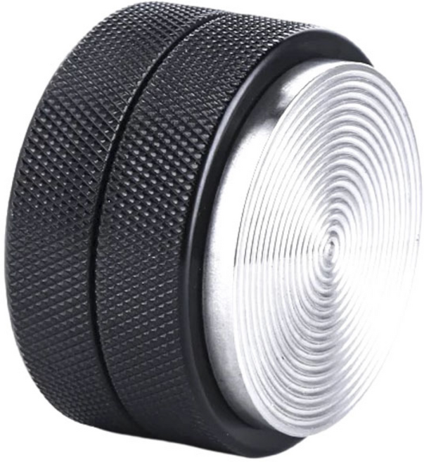 엘빈스 스테인리스 스틸 높이 조절 가능 나선형 템퍼 58mm KF007, 1개, 블랙