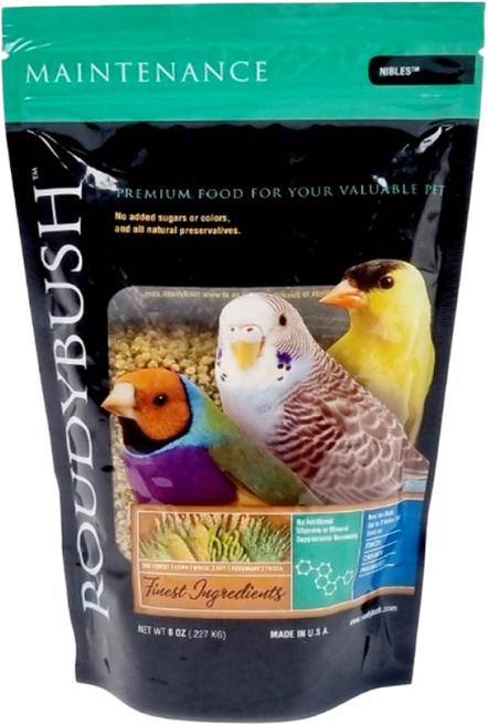 라우디부쉬 메인터넌스 니블 앵무새 사료 먹이 펠렛 핀치 모란 잉꼬 왕관 앵무사료, 227g, 1개