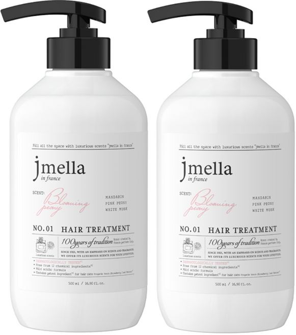 제이멜라 인 프랑스 블루밍 피오니 헤어 트리트먼트 러블리 플로럴향, 2개, 500ml