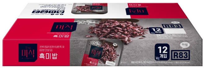 더미식 흑미밥, 180g, 12개