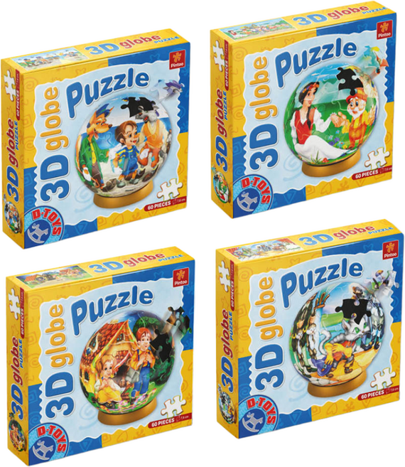 D-TOYS 3D 글로브 입체 퍼즐, 1개, 헨젤과 그레텔, 60피스