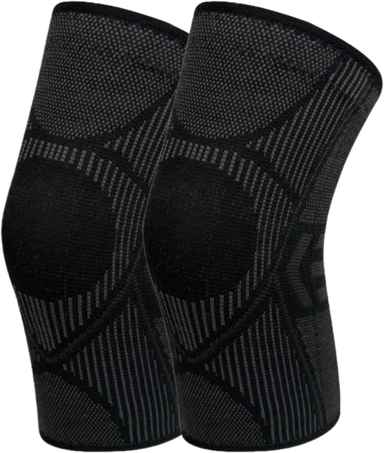 2개입 노벤티스 롱서포트형 무릎 보호대, 블랙, 1세트