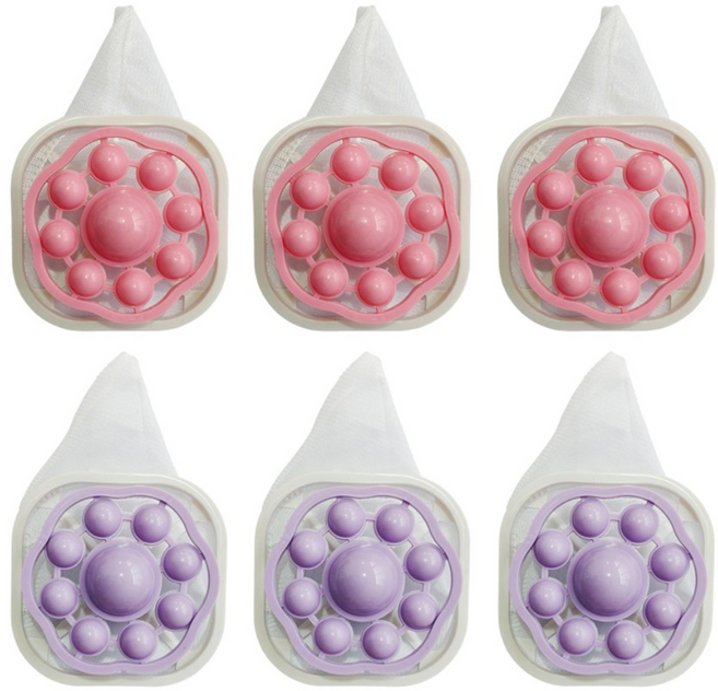 하루미 통돌이 드럼 세탁기 먼지 거름망, 6개, 핑크