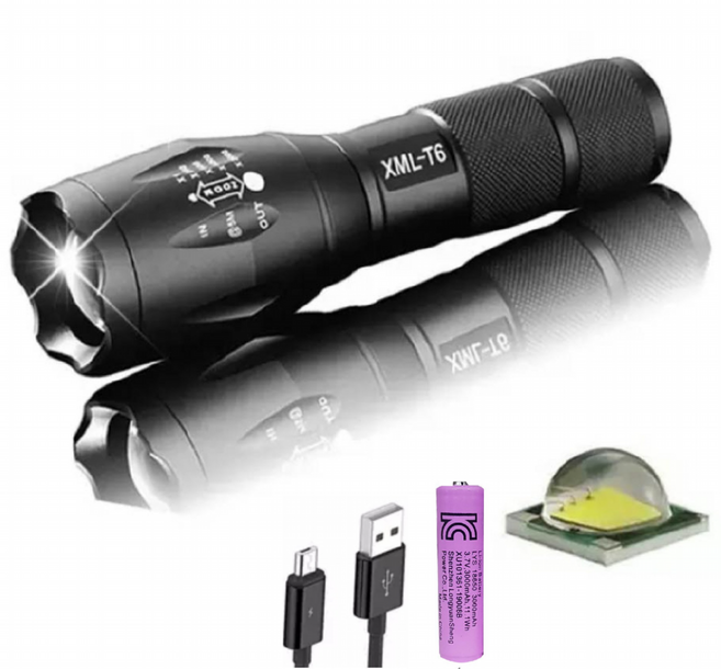 빅세일 CREE XML-T6 LED 후레쉬 손전등 자전거라이트 낚시 후레쉬 랜턴 충전식 배터리, xml-t6후레쉬(단품), 1개