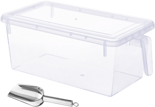 1+1 대형 얼음통 + 스텐 얼음 스쿱 세트, 1개