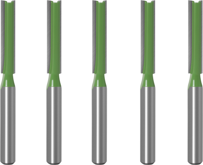 공구엔 목공 트리머날 라우터비트 4mm 6mm생크 트리머비트 나무홈파기 복사비트, 6mm, 5개