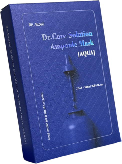 리엑셀 닥터케어 고보습 아쿠아 앰플 마스크팩, 1개, 10개입