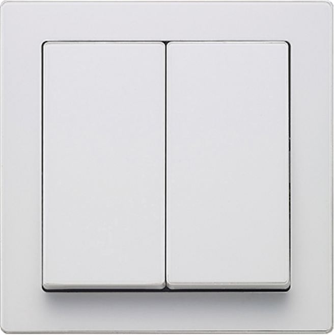 나노 유로 화이트 융스타일 스위치 2구, 1개