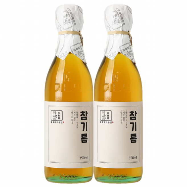 벤조피렌Zero! 초밀도 100%통깨 참기름_길음동기름집, 2개, 350ml