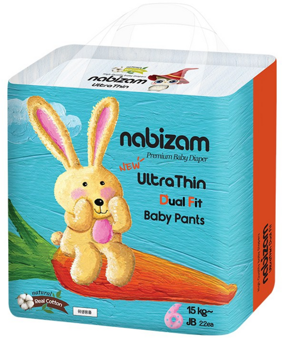 나비잠 기저귀 울트라씬 듀얼핏 썸머팬티 1팩, 22매, 점보형(2XL)