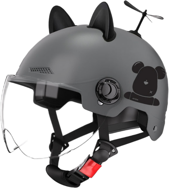 ANYOU 전동차 헬멧 남녀 사계절 통기, 블랙