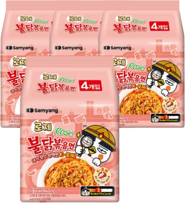 삼양 로제불닭볶음면 140g 16입 멀티팩, 16개