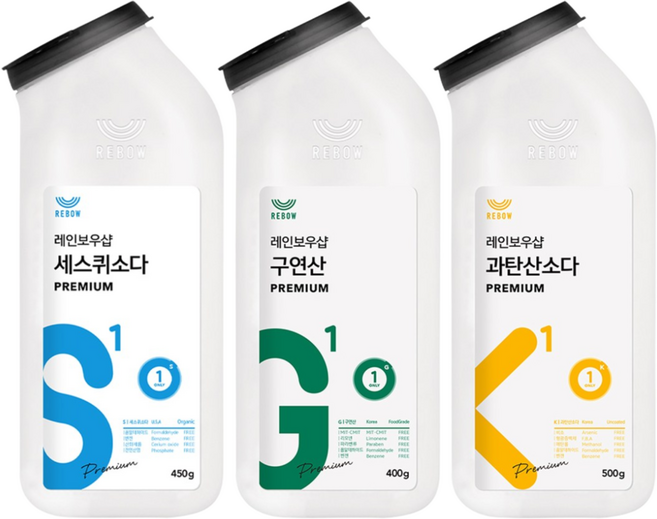리보우 삼총사 세탁 톡톡이 세트, 1세트, 1.35kg