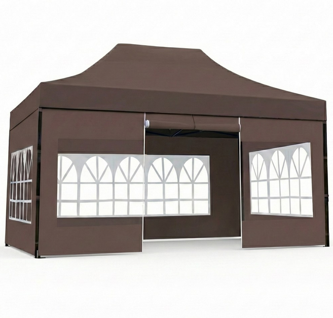 튼튼막 캐노피 천막 원터치 접이식 대형, 카페브라운