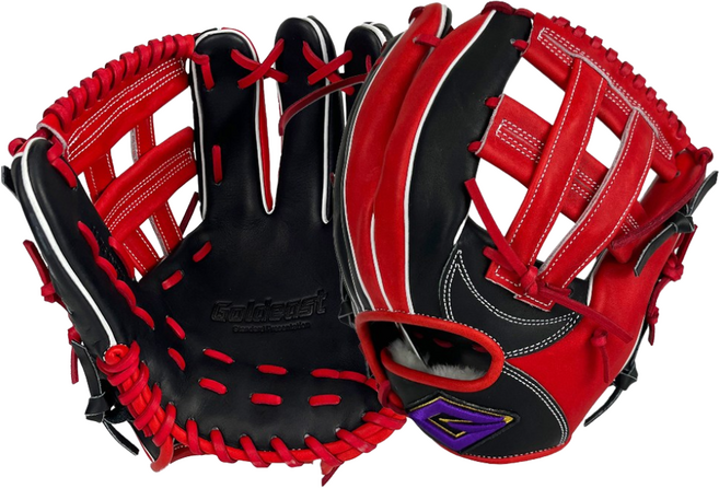 골드이스트 내야 야구글러브 우투 11.75인치 SP 레드/블랙 레드끈 브이웹, 1개