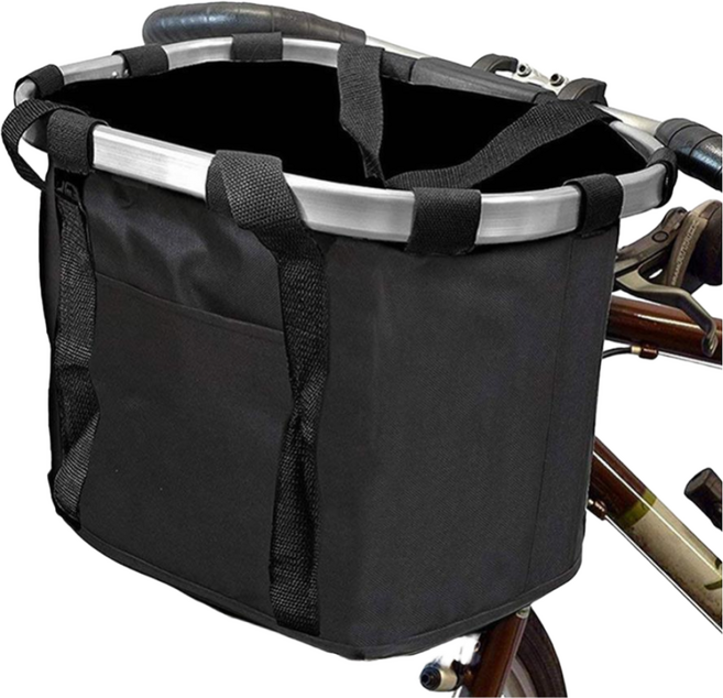 반센트 자전거바구니 접이식장바구니 탈부착 미니벨로 앞바구니, 블랙, 2개