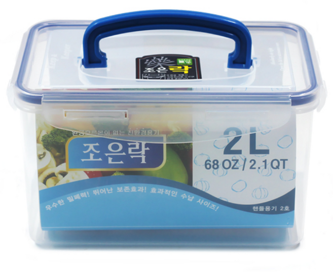 조은락 플라스틱 밀폐용기, 1개, 2L