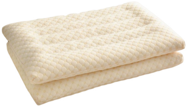 Eyimtech 물세탁 가능 3D니트베개 푹신한 경추 낮은 베개, 2개, 화이트