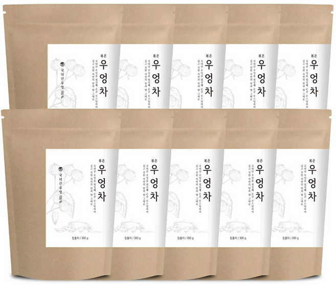 자연지애 저온 로스팅으로 껍질째 볶은 우엉차 / 100% 국내산 우엉, 10개, 300g