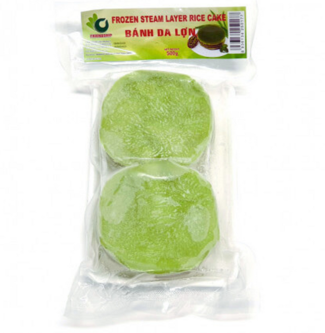 STEAM RICE CAKE 베트남 냉동 반다론 녹두떡 banh da lon, 500g, 3개