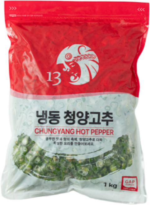 13월의농장 국산 냉동 청양고추 GAP 우수농산물 인증, 1개, 1kg